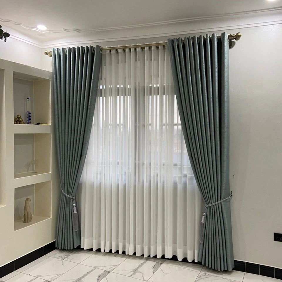 Custom Curtains installed in a bedroom in Uganda